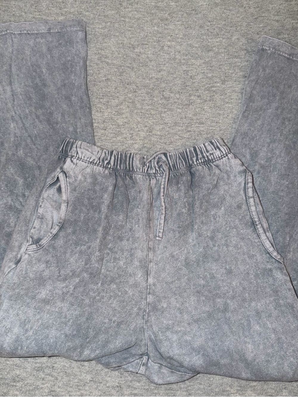 Zara Washed Grey Drawstring Pants